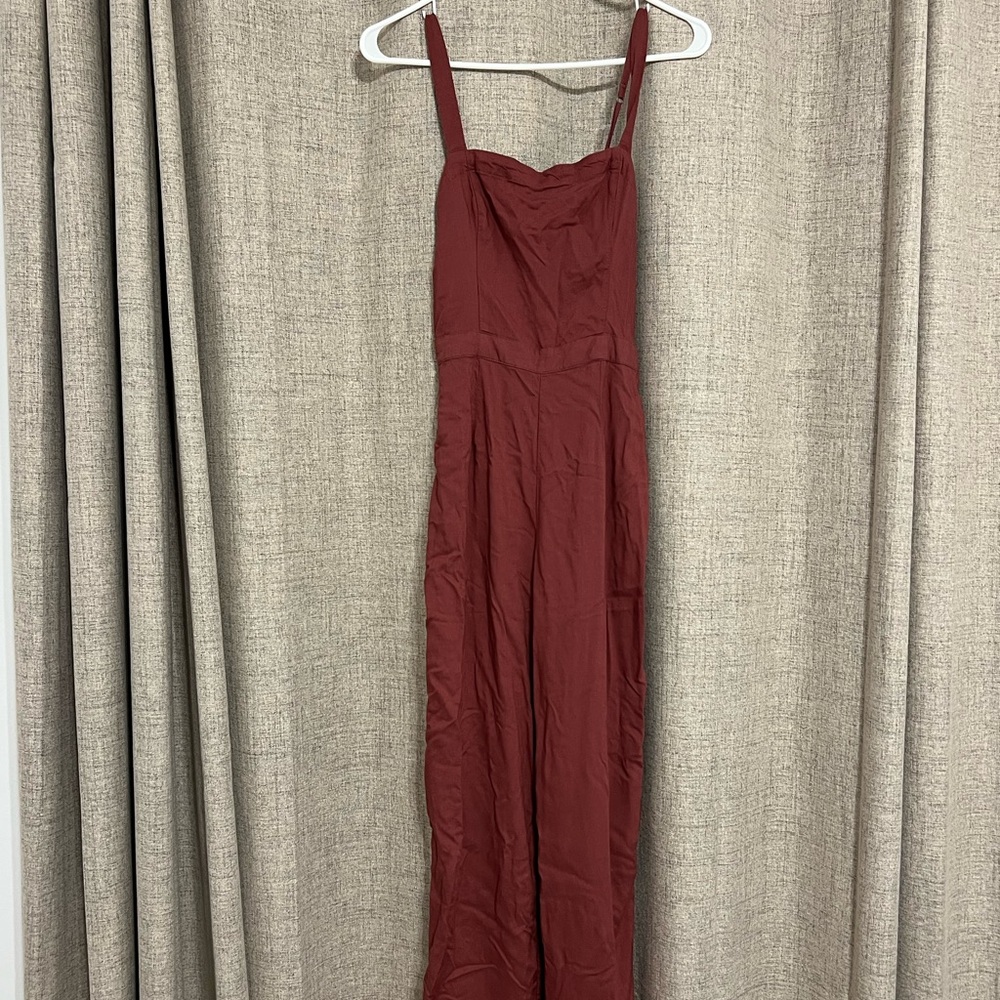 Abercrombie & Fitch Burgundy Jumpsuit